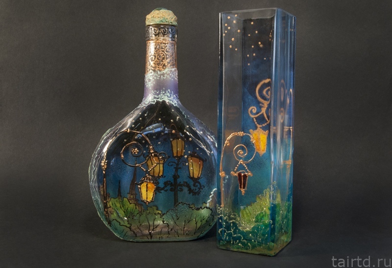 ​Роспись по стеклу "Ночи Петербурга"