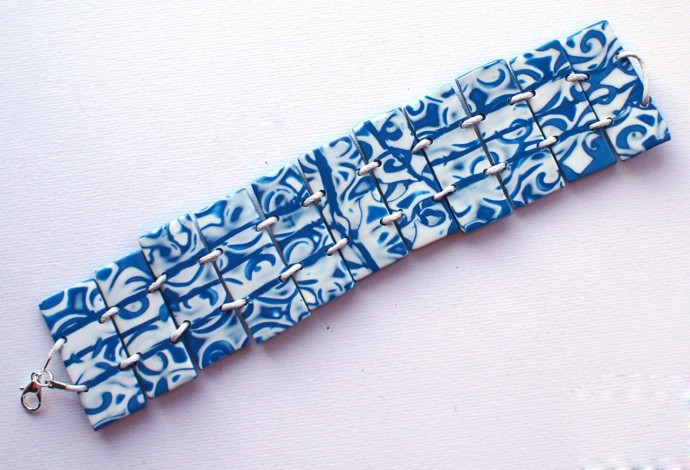 Браслет в технике мокуме гане