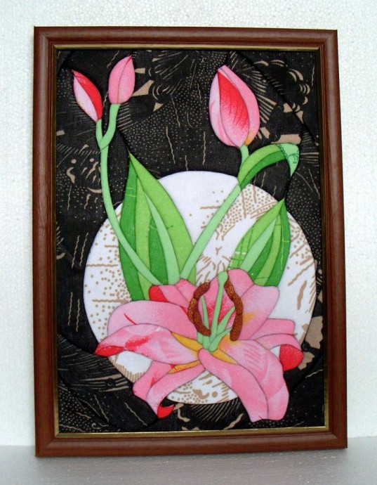 Цветочные картины в технике пэчворк: идеи для творчества