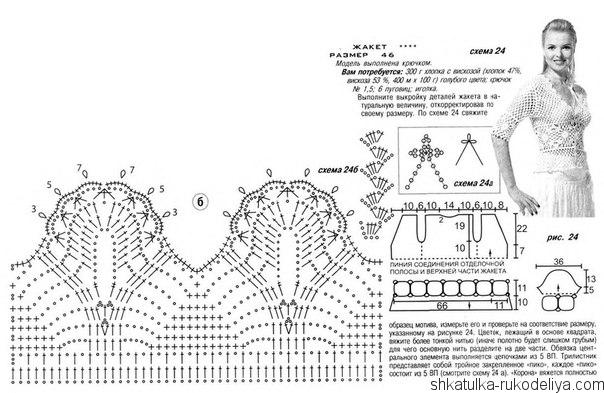 Голубой кружевной жакет