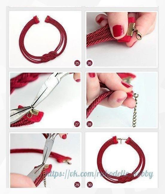 Колье из шнура