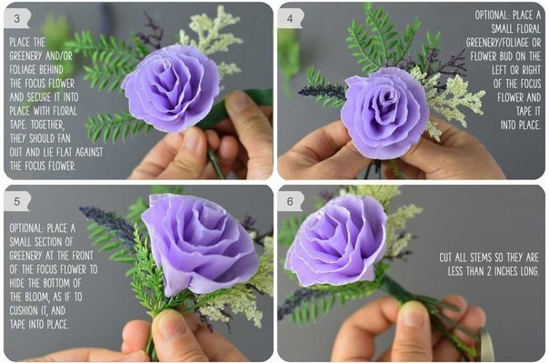 Гвоздики из гофрированной бумаги