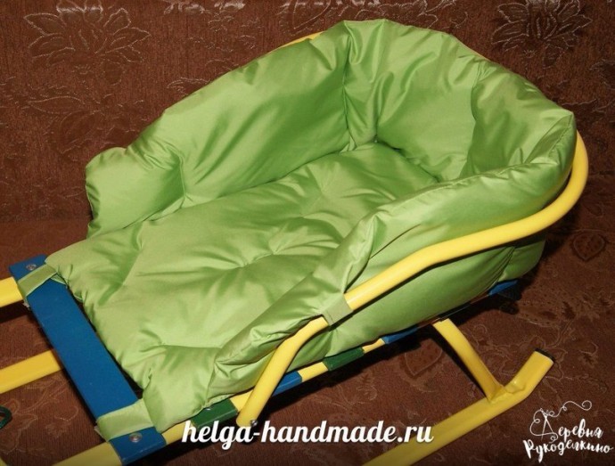 Шьем теплый матрасик для детских санок