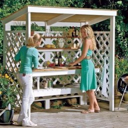 Мобильная кухня для сада своими руками