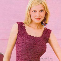 Очень красивый ажурный топ необычной вязкой