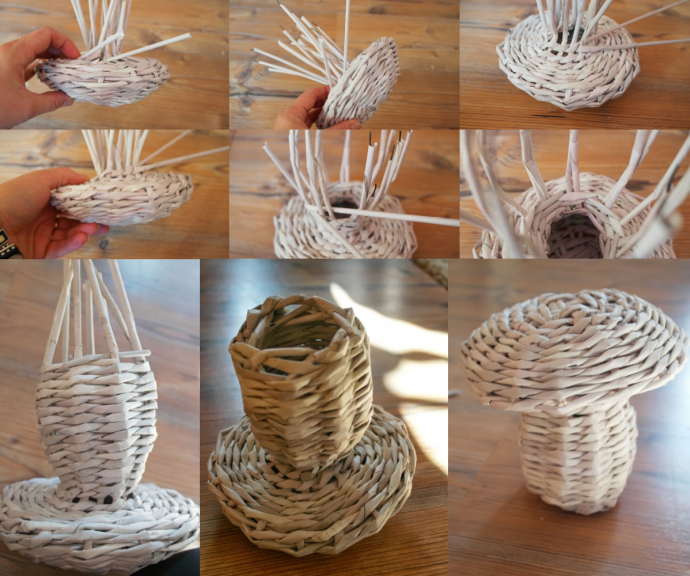 Плетенные поделки из газетных трубочек