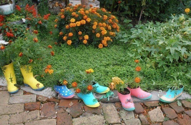 Шедевры для сада из простых вещей