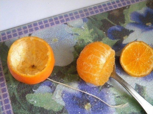 Свеча-мандаринка