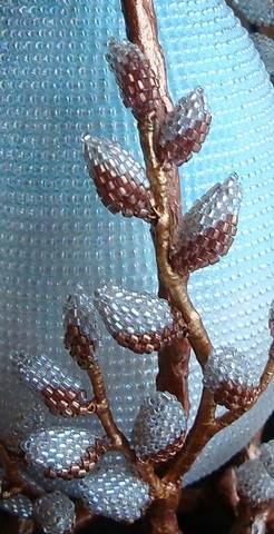 ​Веточка вербы из бисера