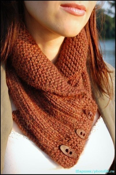 Вязаный снуд-воротник