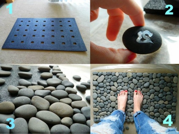 Коврики из гальки: будьте ближе к природе