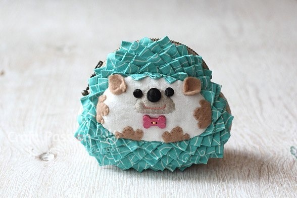 Смешной детский кошелечек с ёжиком: мастер-класс