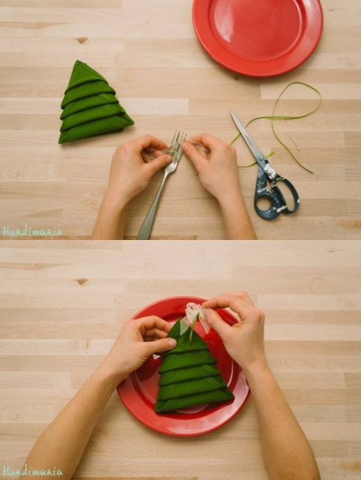 Ёлочка из салфетки