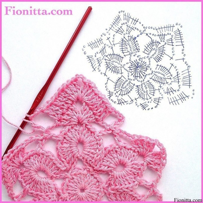 Радужный плед из мотивов "Летний сад"