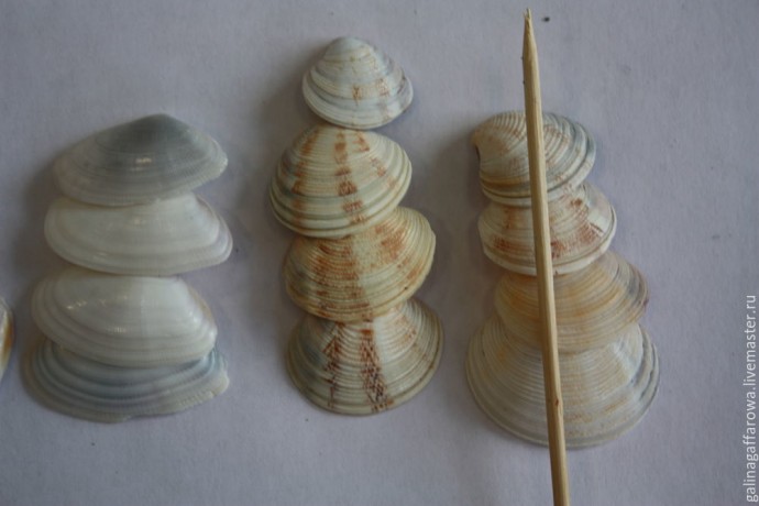 Кораблик из морских ракушек