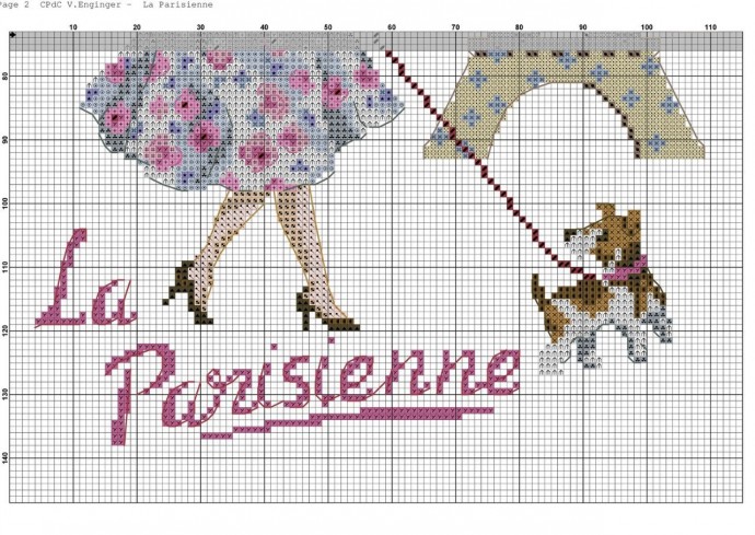 Вышивка для сумочки "Парижанка" Вышивка для сумочки "Парижанка"