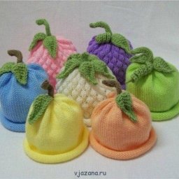 Забавныe детские шапочки для малышей узором "шишечки" или "ежeвика"