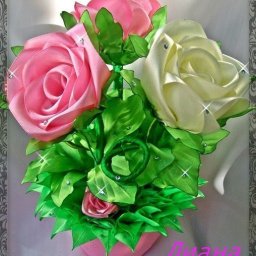 Розы из ленты