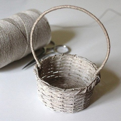 Простой способ плетения корзинки из джута