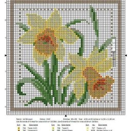 Схемы вышивки цветов
