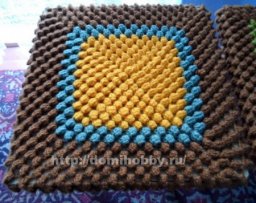 Сидушка для табуретки крючком