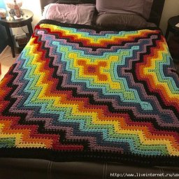 В ожидании осени: плед для дачи в зеленой гамме