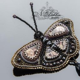 Вышивка бисером "Брошь-бабочка"