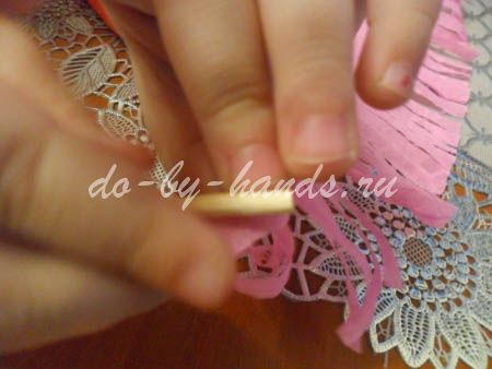 Букет цветов из креп бумаги