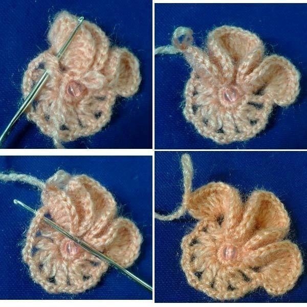 Мотив в виде объемного цветка