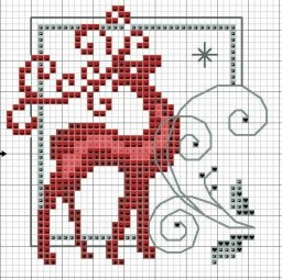 Подборка красивых схем с оленями