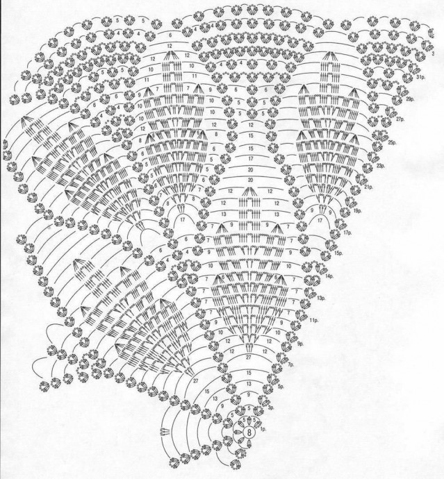 Схема для летнего зонтика крючком