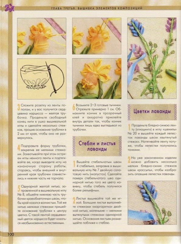 Вышивка сказочно красивых цветочков