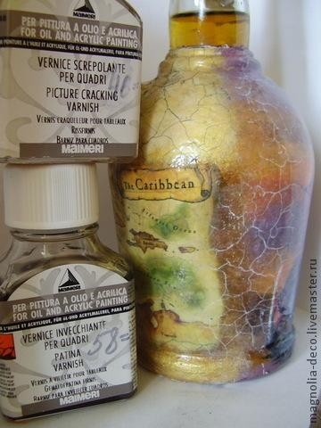 Декорирование бутылки "В поисках забытых сокровищ"