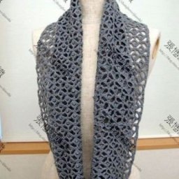 Ажурный шарф-хомут крючком