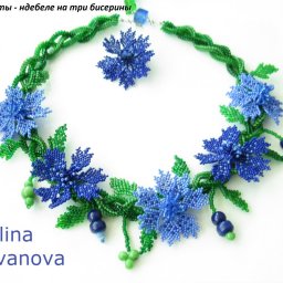 ​Колье "Васильки"
