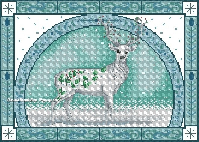 Вышитый олень