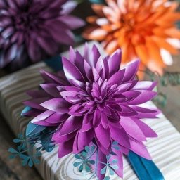 Георгины из бумаги: мастер-класс