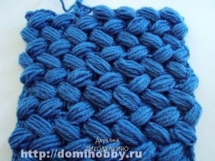 Объемный плетеный узор крючком