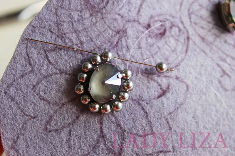 Вышиваем брошь «Ночной цветок» бисером и канителью