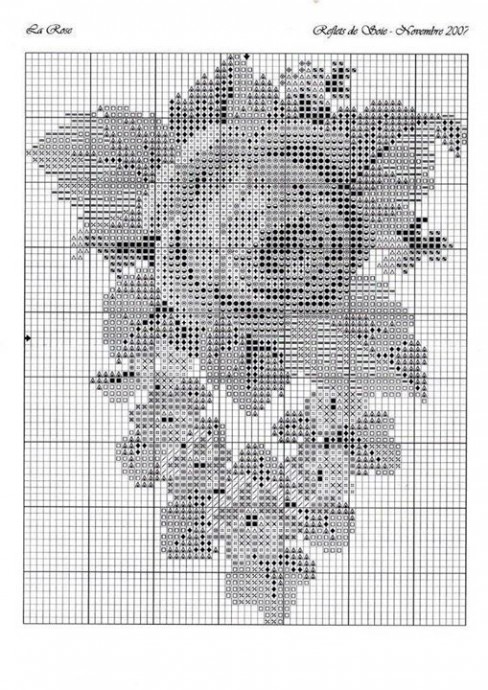 Вышивка крестиком винтажных цветов