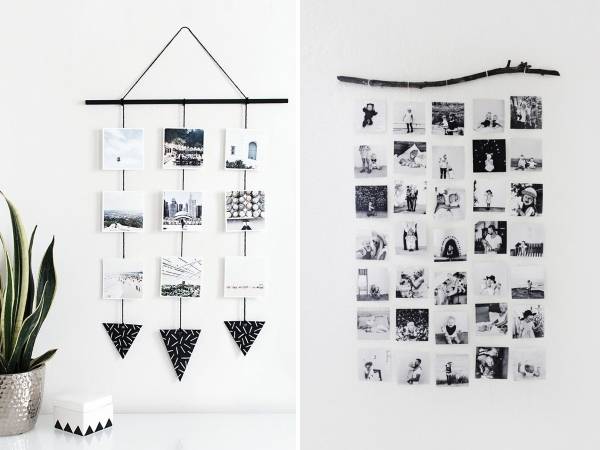 Идеи для размещения фотографий на стене
