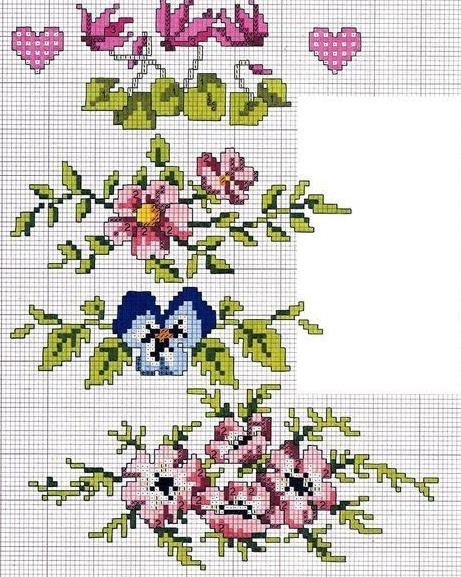 Милая цветочная вышивка