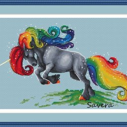 ​Вышиваем радужного коня