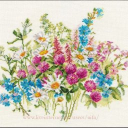 Вышиваем полевые цветы