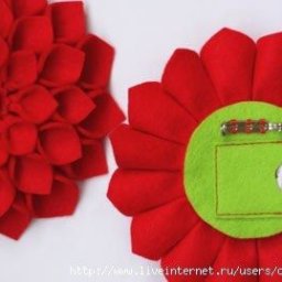 Георгины из фетра