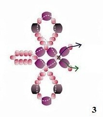 ​Широкий браслет из бисера