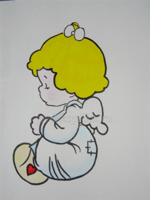 Декоративный ангелочек в технике квиллинга: мастер-класс