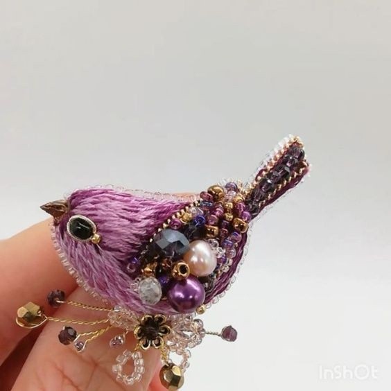 Очаровательные брошки-птички для весеннего образа