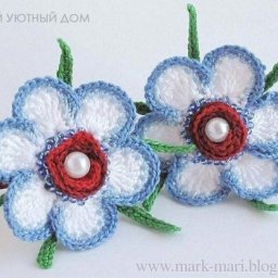 Цветок крючком