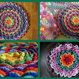 ​Вязание крючком в технике "цветения"